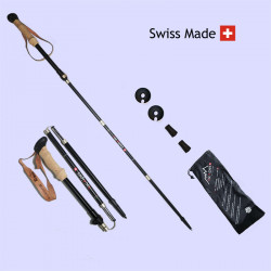 Exclusive stick with genuine Swiss leather strap